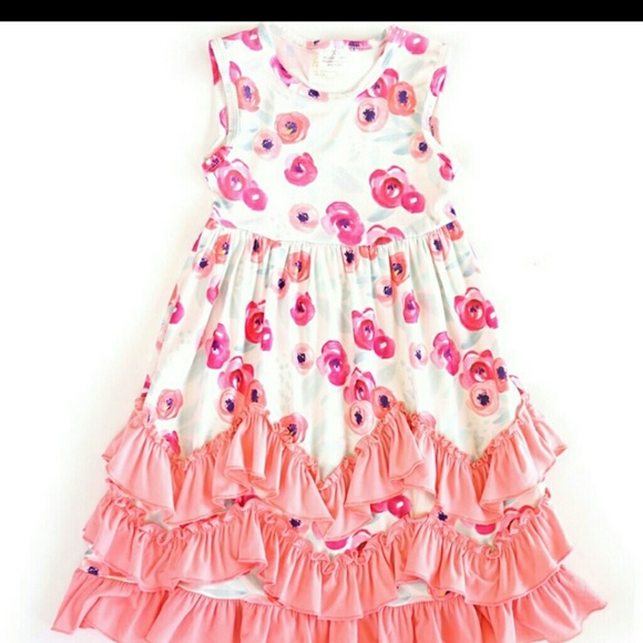 Honeydew USA Other - Floral Print Layered Maxi dress for little girls